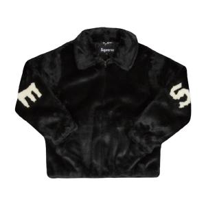Supreme Faux Fur Bomber Jacket, Black
