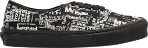 Кеды Vans Comme des Garçons x Authentic LX Graffiti - Black, черный