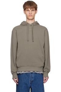 Hugo Худи свободного кроя из хлопковой махровой ткани бежевого цвета