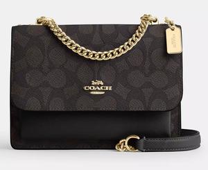 Сумка Coach Mini Klare Crossbody In Signature, темно-коричневый/черный