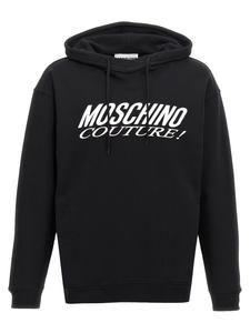 Худи с принтом логотипа Moschino, белый/черный