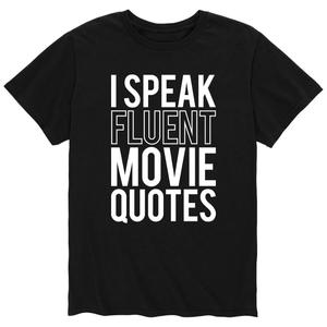 Мужская футболка с цитатами из фильмов Speak Fluent Licensed Character