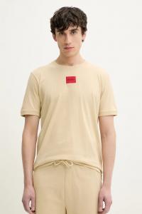 Хлопковая футболка diragolino212 HUGO, бежевый
