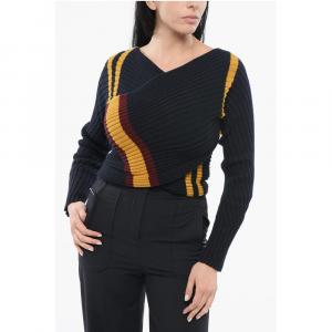 Ребристый деконструированный свитер Dries Van Noten, Blue