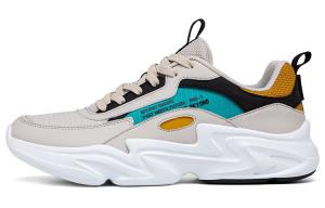 Кроссовки мужские толстые низкие белый/зеленый 361°