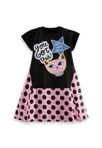 Платье «Классная кошечка» Denokids, черный