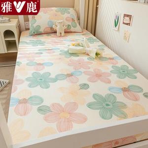 Yalu Простыня на резинке 90х200 см, 100% хлопок, цвет Pink Floral Pattern