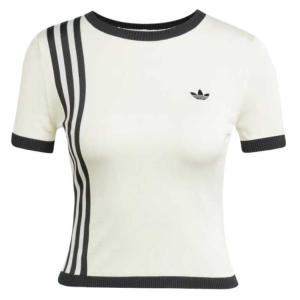 Футболка Adidas Knitted 3 stripes Adidas Originals, слоновая кость