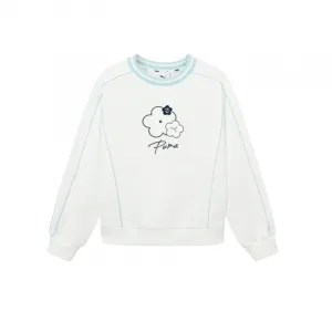 Детский свитшот Crew Neck Moderate PUMA, raw белый 10101