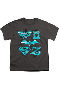 Футболка с принтом супергероинь DC Comics для подростков Gildan, Charcoal