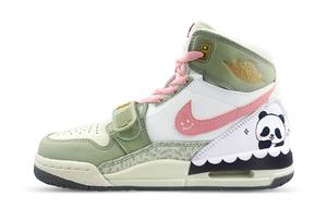 Кроссовки Jordan Legacy 312 Vintage Basketball Shoes Women's High-top White/green, зеленый