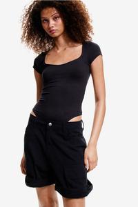 Боди-Стринги с вырезом в форме сердца H&M, черный