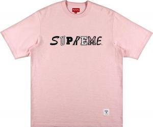 Футболка Supreme Collage Logo Short-Sleeve Top 'Pink', розовый