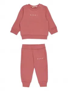 Спортивный костюм с вышитым логотипом Marni Kids, розовый