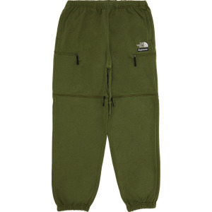 Спортивные брюки Supreme x The North Face Convertible Sweatpant 'Olive', зеленый