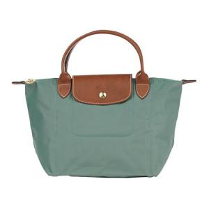 LONGCHAMP Сумка-шоппер малая женская из ткани с кожаными деталями, Cypress