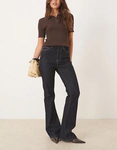 Джинсы-клеш с высокой талией ASOS DESIGH, промытые