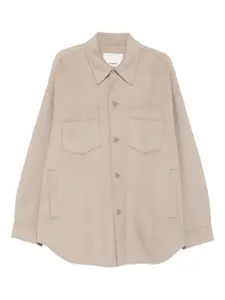 Рубашка Martin с накладным карманом Nanushka, нейтральный