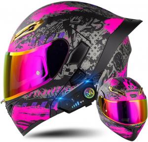 Шлем мотоциклетный ACLFFSHOP, фиолетовый / черный