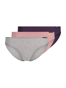 Обычные трусики Skiny Essentials, серый/баклажановый/темно-розовый