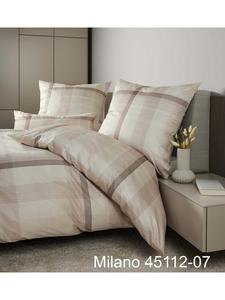 Постельное белье Janine Cotton Milano в коричнево-бежевом цвете Janine, 155 x 220 + 80 x 80 см