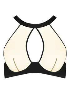 Бюстгальтер с глубоким вырезом и ключевидным декольте Maison Close, черный