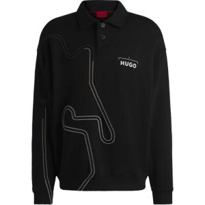 Футболка SS25 свободного кроя мужская HUGO BOSS, черный