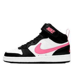 Кроссовки Nike Court Borough Mid 2, черные/розовые/белые, CD7782-005, для начальной школы Nike, черный