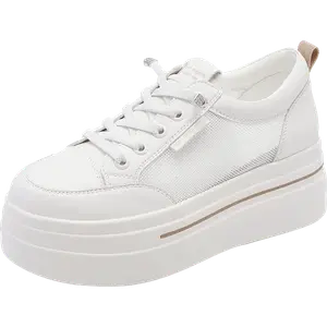 Увеличивающие рост легкие дышащие быстросохнущие низкие женские повседневные туфли RED DRAGONFLY, White Apricot