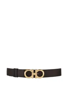 Ремень с пряжкой Gancini Ferragamo, коричневый