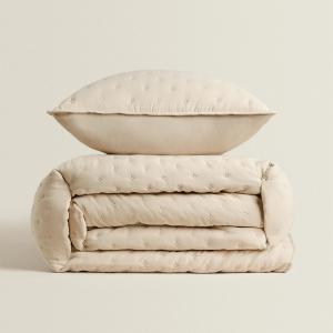 Стеганое одеяло Zara Home Dots, бежевый