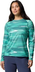 Женская футболка Columbia Super Tidal с длинным рукавом, Glaze Green Obsidian