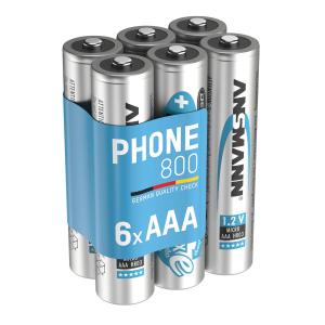 Аккумулятор Ansmann Micro 800 мАч, серебрянный