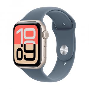 Умные часы Apple Watch SE 3, 2025 (GPS + Cellular), 44 мм, Starlight Aluminum Case/Anchor Blue Sport Band - S/M