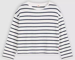 Лонгслив Levi's Julie Slub, белый/черный