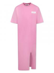MSGM Kids платье с логотипом, розовый