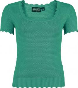 Футболка Voodoo Vixen Scalloped Edge Scoop Neck Top, синий