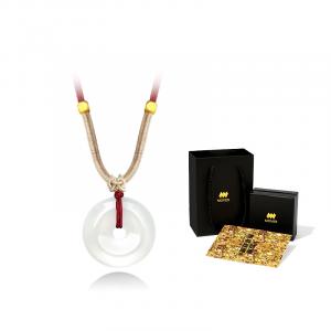 Халцедоновое нефритовое ожерелье Unisex MOVER, красный