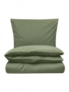 Комплект постельного белья из перкаля MAJULI в травяно-зеленом цвете MELA, 135 x 200 + 80 x 80 см