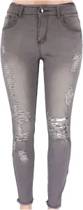 Женские рваные скинни джинсы boyfriend с потертостями