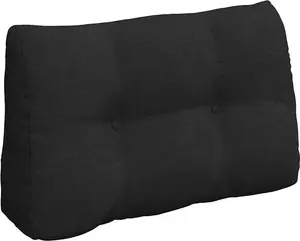 Подушка для спины , черная, 80 x 24 x 50 см, ткань vidaXL