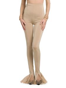 Брюки с высокой талией и вставками из тюля Nensi Dojaka, цвет Cuban Sand