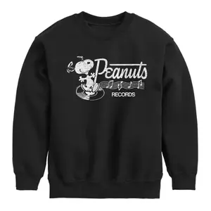 Флисовая толстовка с изображением Снупи от Peanuts Records для мальчиков 8-20 лет Licensed Character, черный