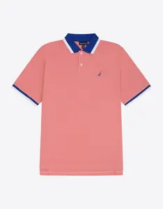 Мужская классическая рубашка поло с коротким рукавом Nautica, розовый