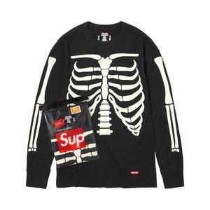 Лонгслив Supreme x Hanes Bones Thermal Crew (1 Pack) 'Black'