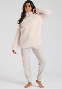 Флисовый джемпер 1/4 ZIP Loungeable, кремовый