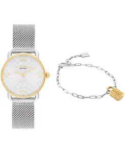 Женские двухцветные часы Elliot из нержавеющей стали, 28 мм COACH
