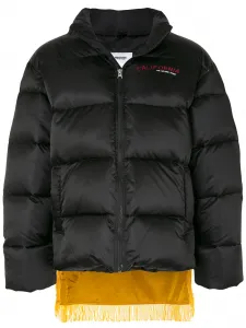 Пуховик с бахромой Doublet, черный