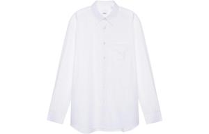 FW22 Мужская рубашка с длинным рукавом и вышитым воротником, белая Burberry, белый
