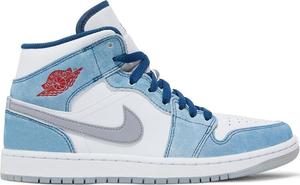 Кроссовки Air Jordan 1 Mid SE French Blue, синий